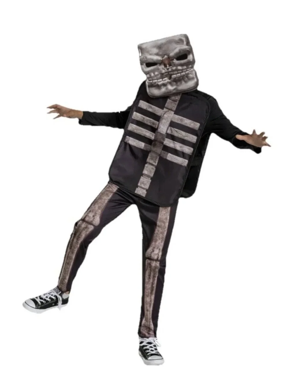 Minecraft Movie Skeleton Pop Out Costume Boys 6/7 Disguise Halloween NWT